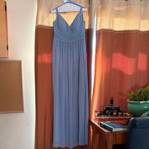 Azazie Light Blue Maxi Dress